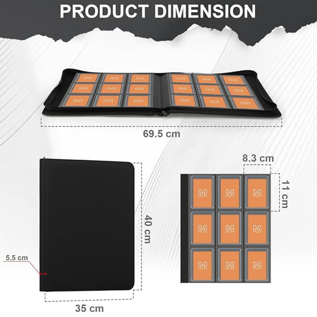 Toploader Binder Holds 288 Toploaders 9 Pocket Top Loader Binders for 3 x 4»