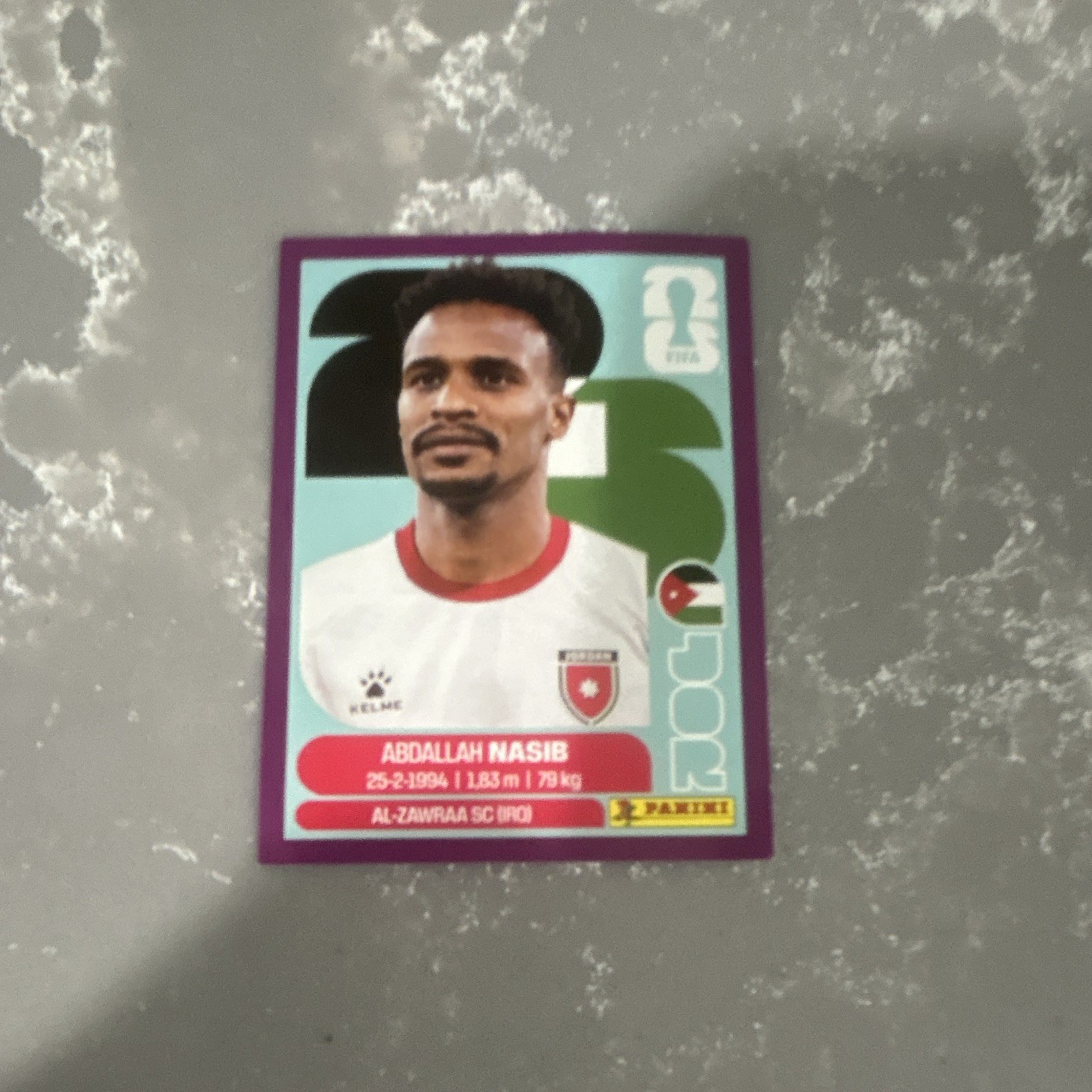 Panini FIFA World Cup 2026 Abdallah Nasib JOR 6 Player Portrait Sticker