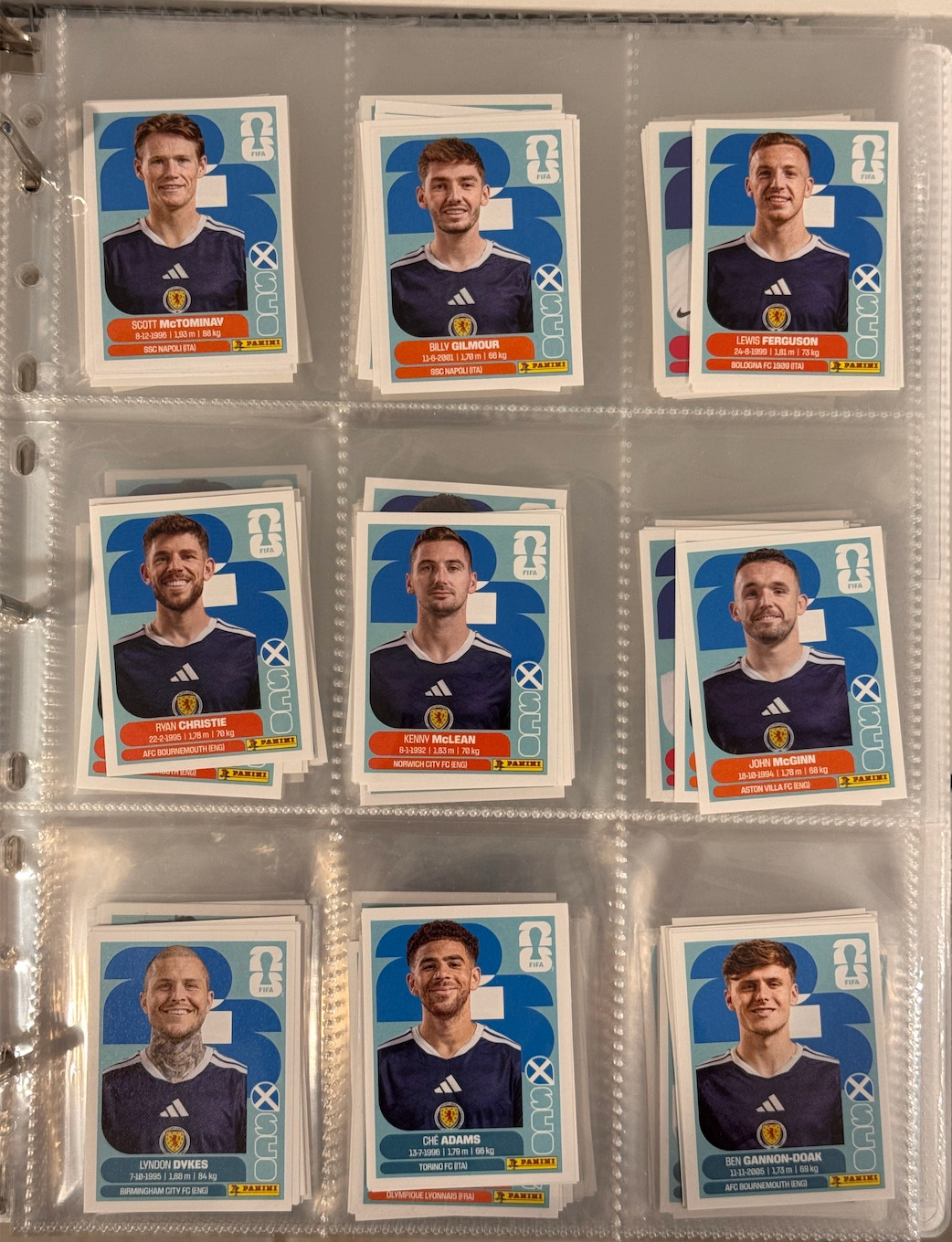 2026 Panini FIFA World Cup Sticker Collection Complete Lot Builder FWC Group A-C