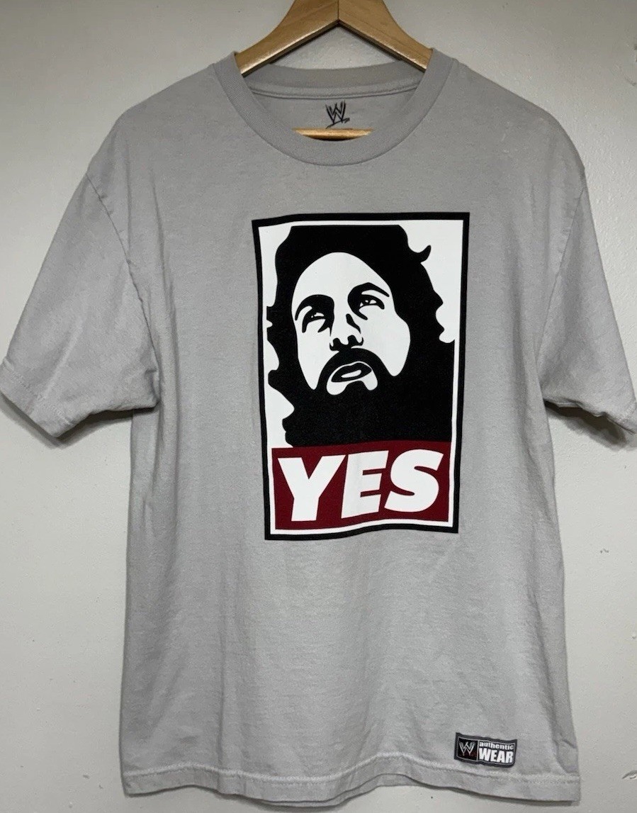 WWE Daniel Bryan Yes Movement Mens Gray Short Sleeve T-Shirt Size Large