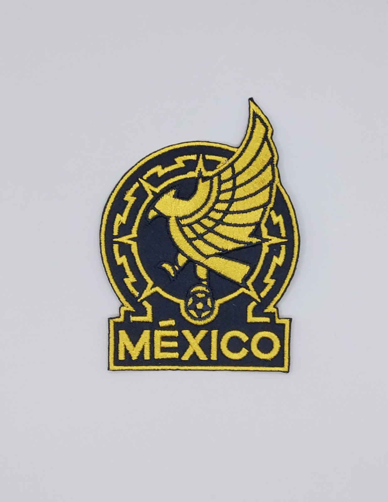 Seleccion Mexicana Gold Futbol Mexico Soccer Embroidered Iron-on Patch — 3.75″