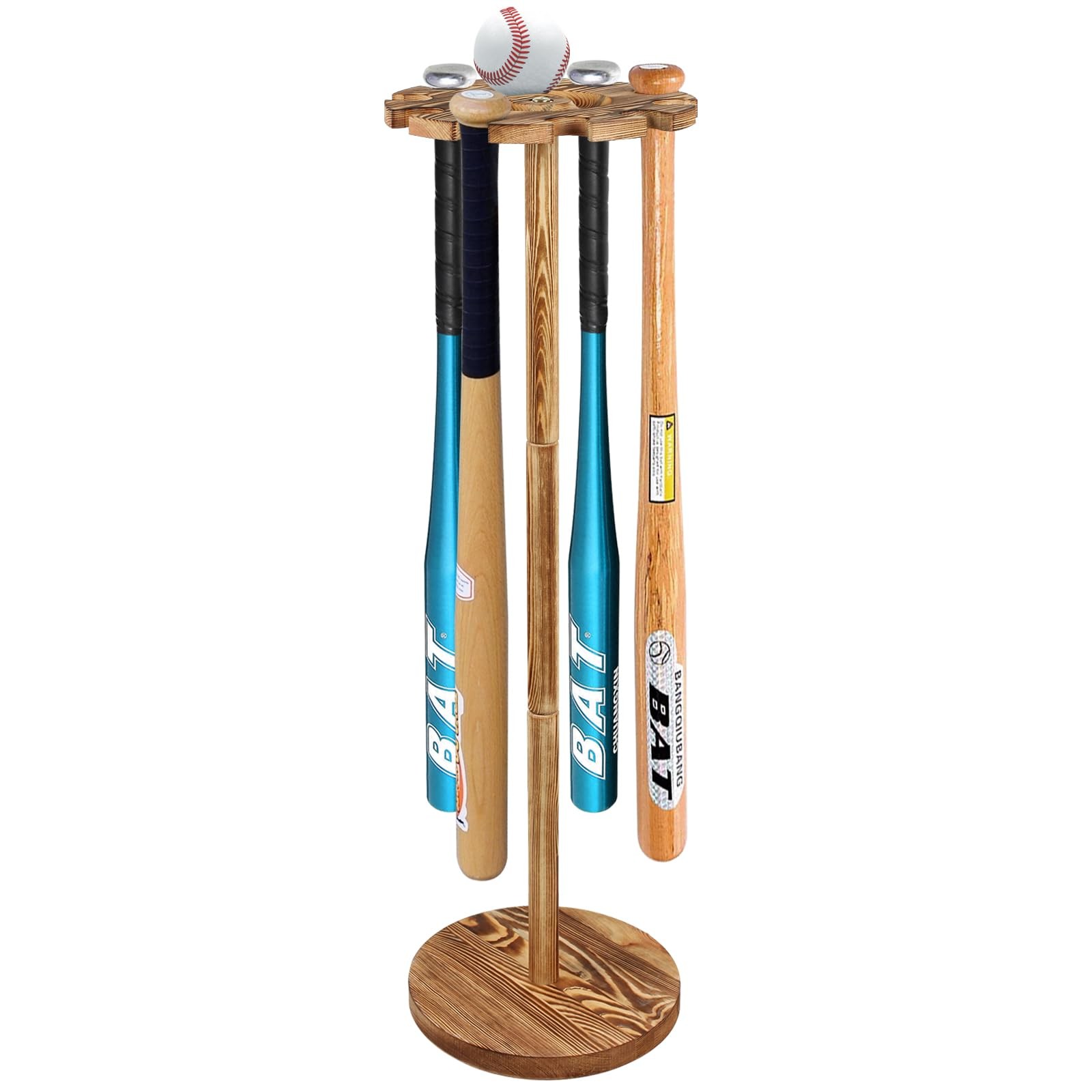 BEARUT Baseball Bat Holder and Ball Display Shelf Baseball Bat Stand Shelf Ra…