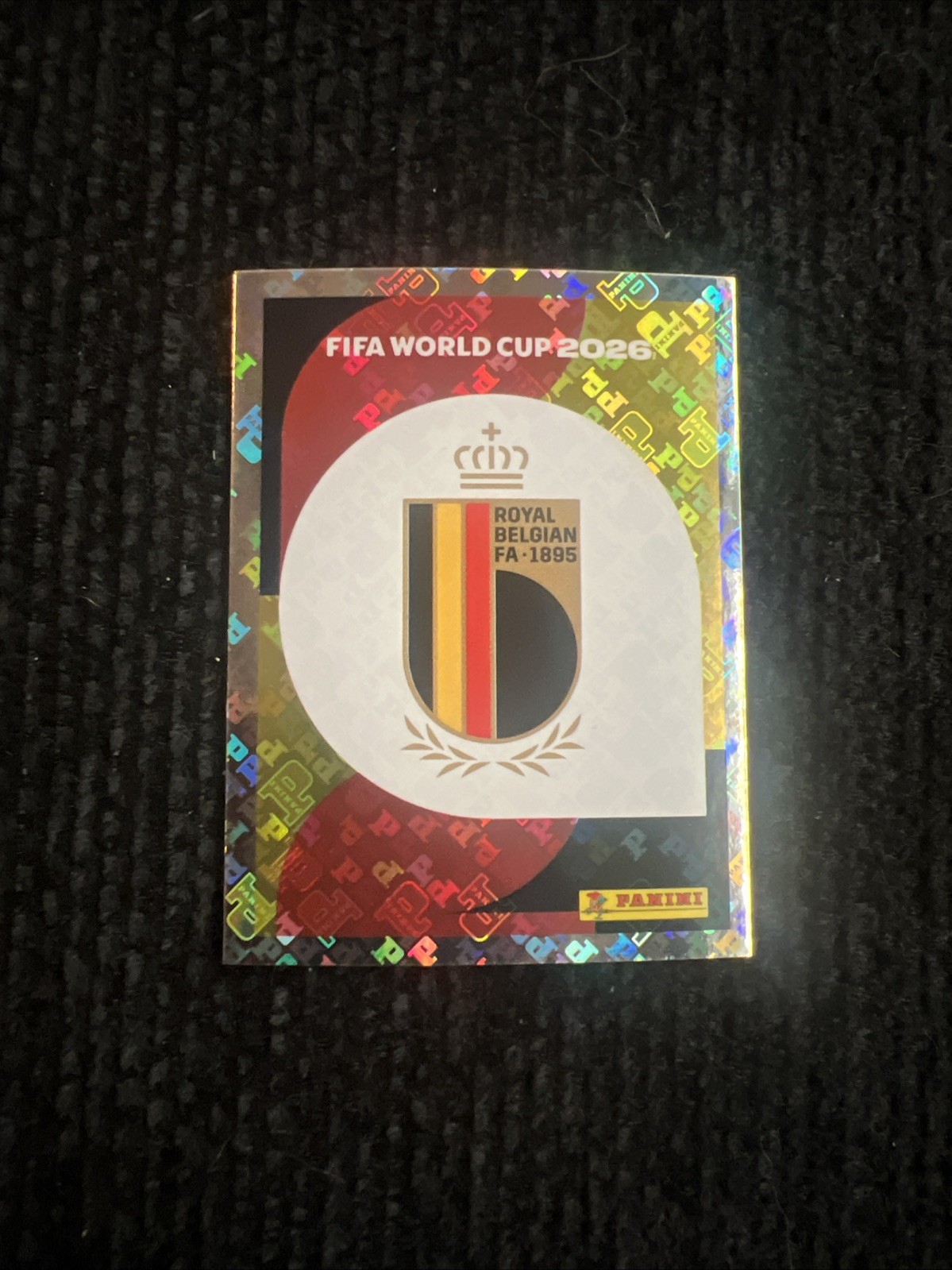 Panini FIFA World Cup 2026 Sticker BEL 1 Belgium Royal Belgian FA — 1895 Crest