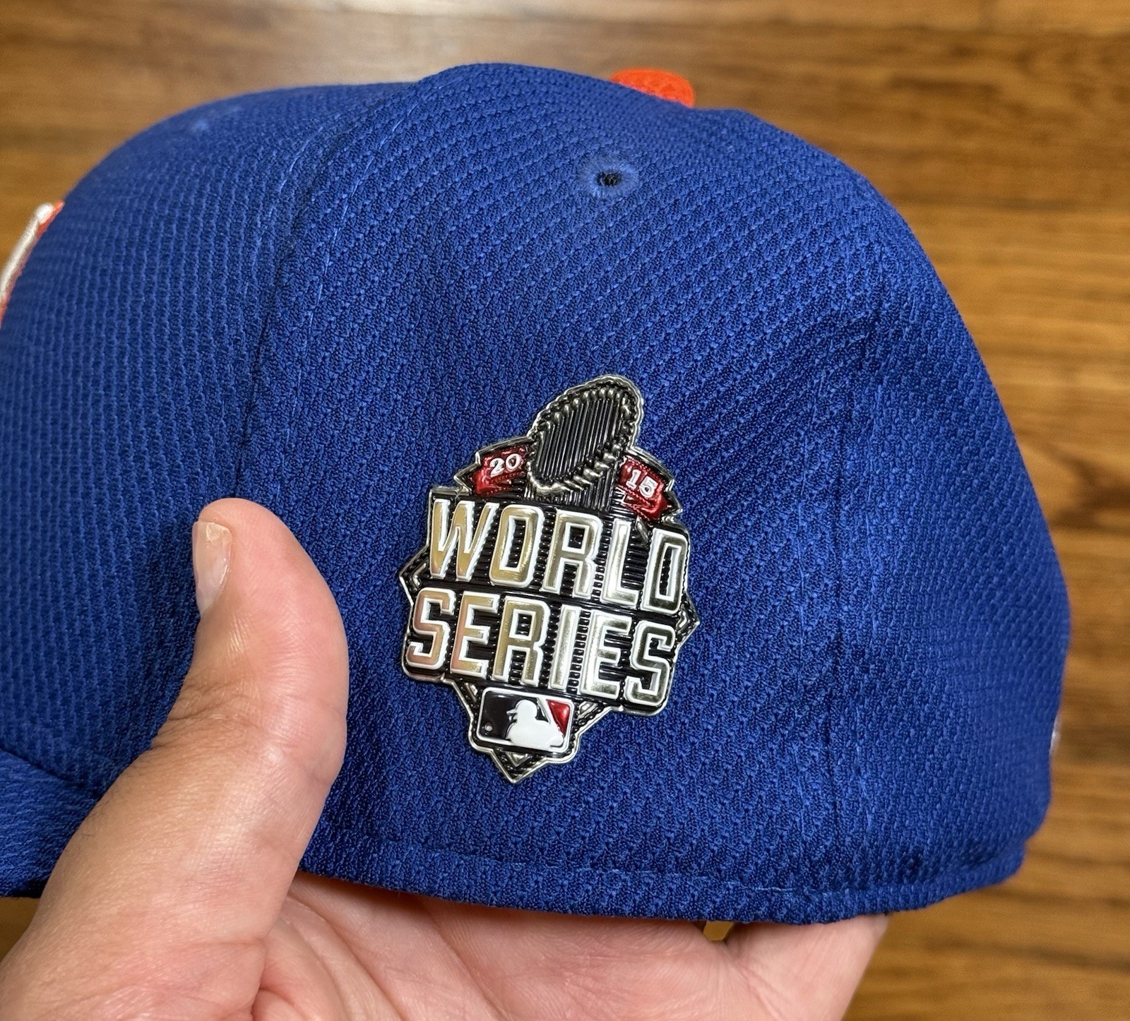 New Era 59fifty New York Mets Fitted Hat Blue World Series 2015 Men’s Size 7