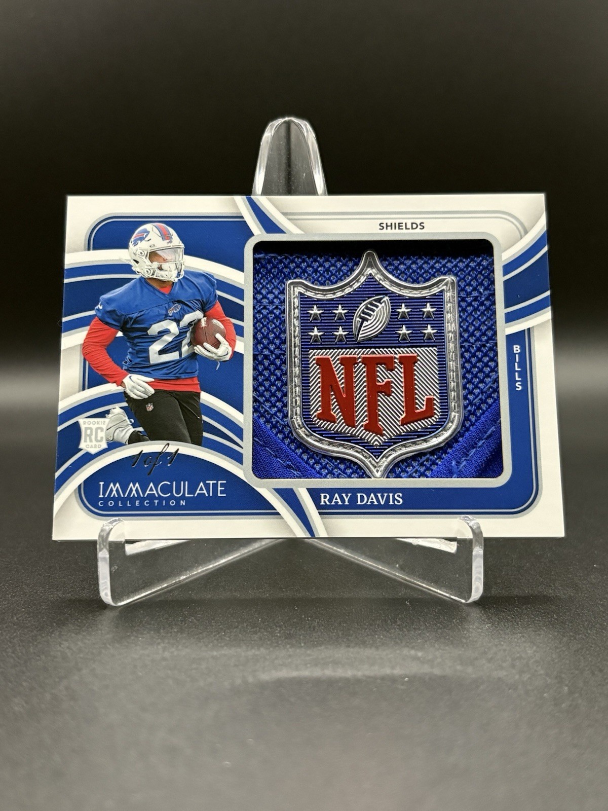 2024 Panini Immaculate Ray Davis Rookie RC NFL Shield Patch #1/1 One Of One