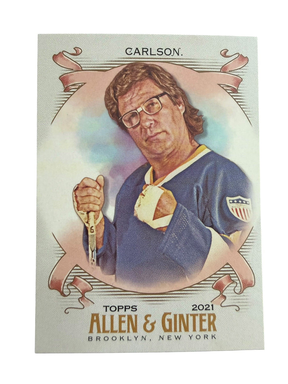 2021 Topps Allen and Ginter #256 Jeff Carlson Hanson Brothers Slap Shot