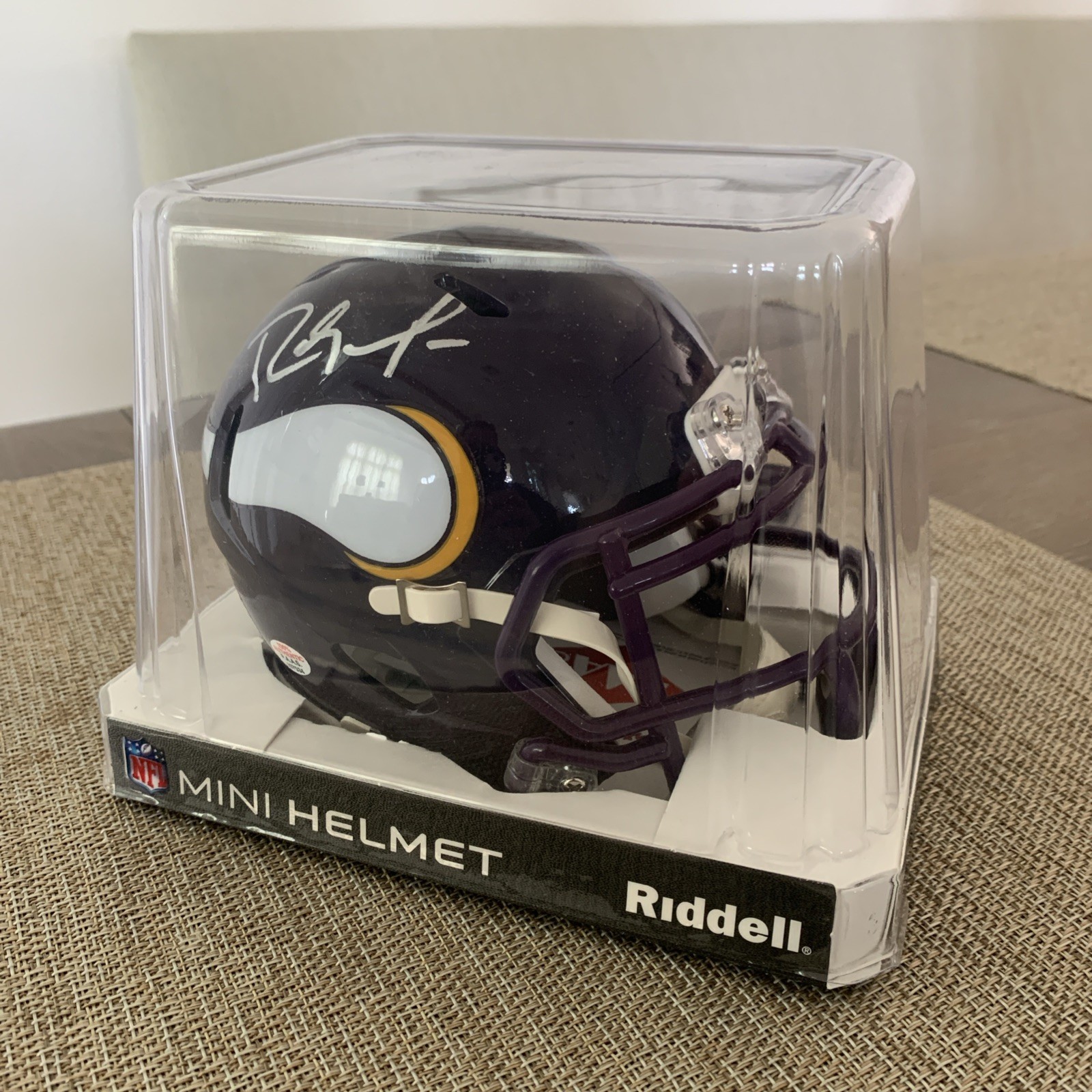 Randy Moss Autographed Minnesota Vikings Mini Helmet PAAS COA