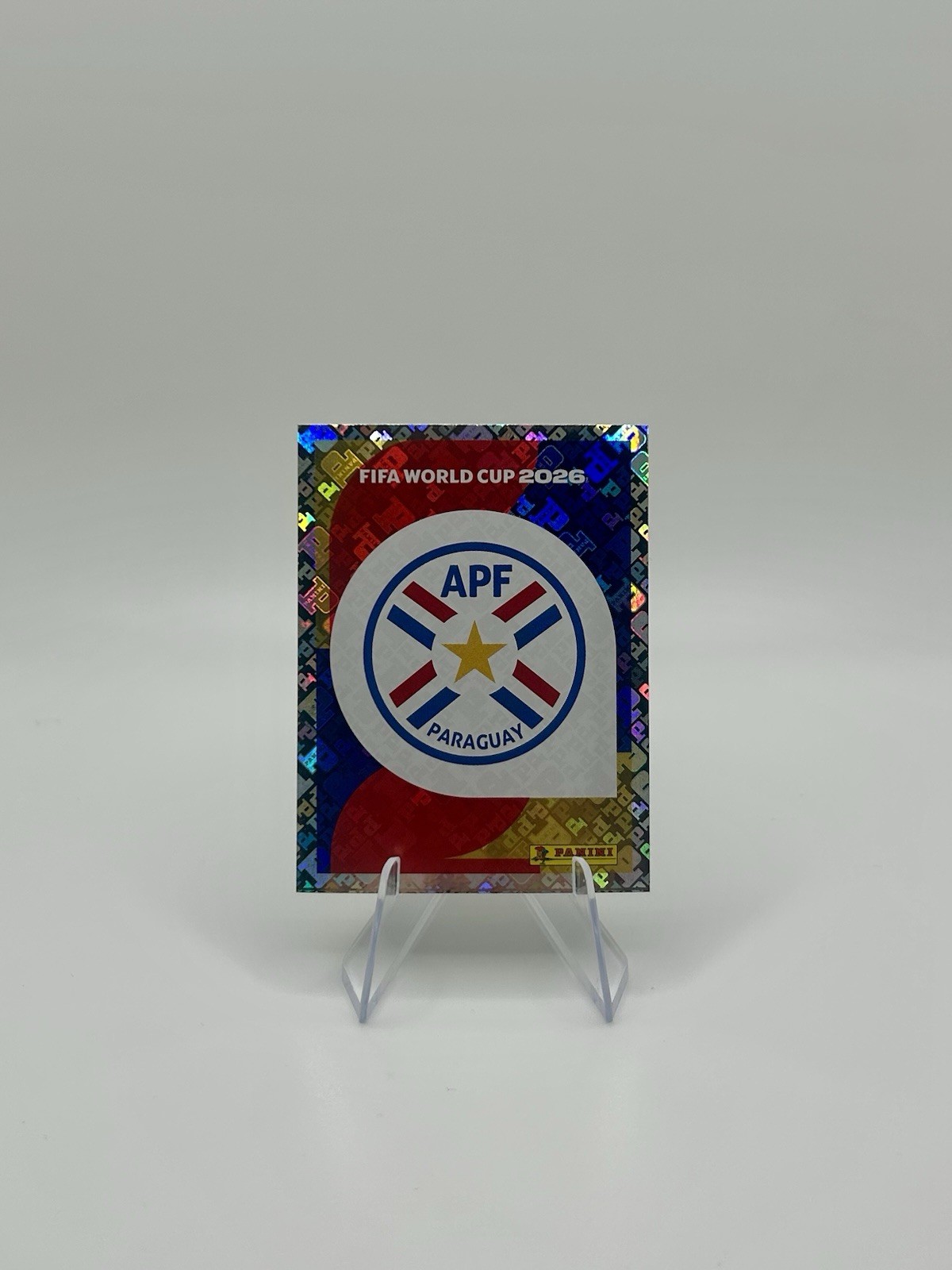 2026 Panini FIFA World Cup Sticker PAR1 Paraguay Team Crest MINT Holo Foil