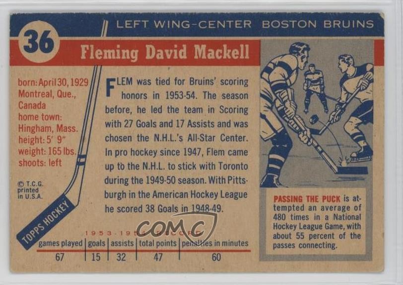1954-55 Topps Fleming MacKell #36 0q4x