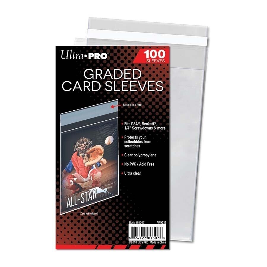 Ultra Pro: Graded Card Soft Sleeves Resealable — 100 Count 81307