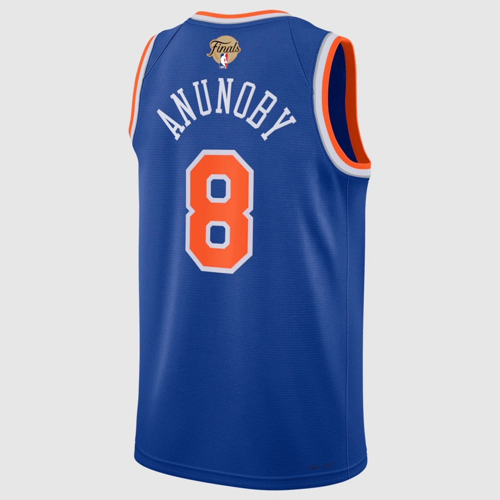Unisex New York Knicks Blue OG Anunoby 2026 Finals Patch Custom Stitched