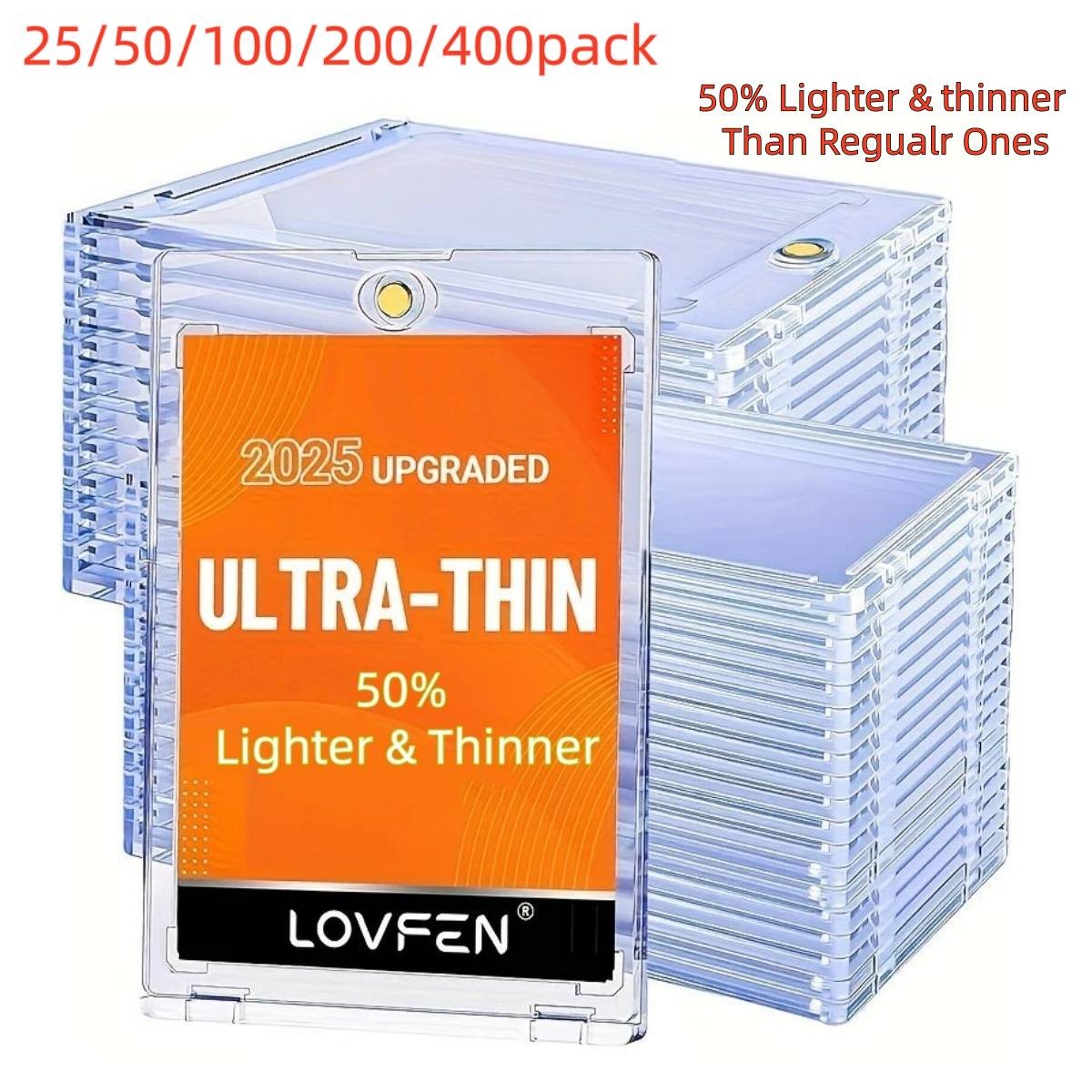 Ultra-Thin Magnetic One Touch Card Holder 25/50/100/200/400 Pack For 35PT Cards