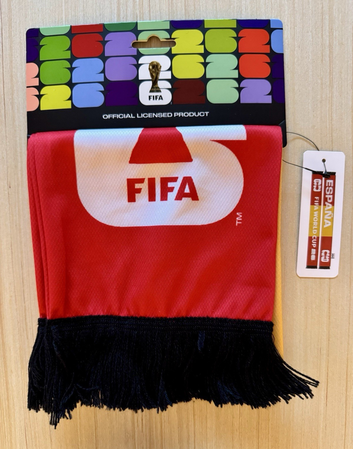 FIFA World Cup 2026 Spain Official Licensed Fan Scarf España Soccer NWT New