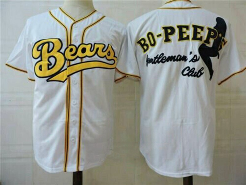 Custom Bad News Bears Bo Peep’s Baseball Jersey Men’s/Youth Size White Stitched
