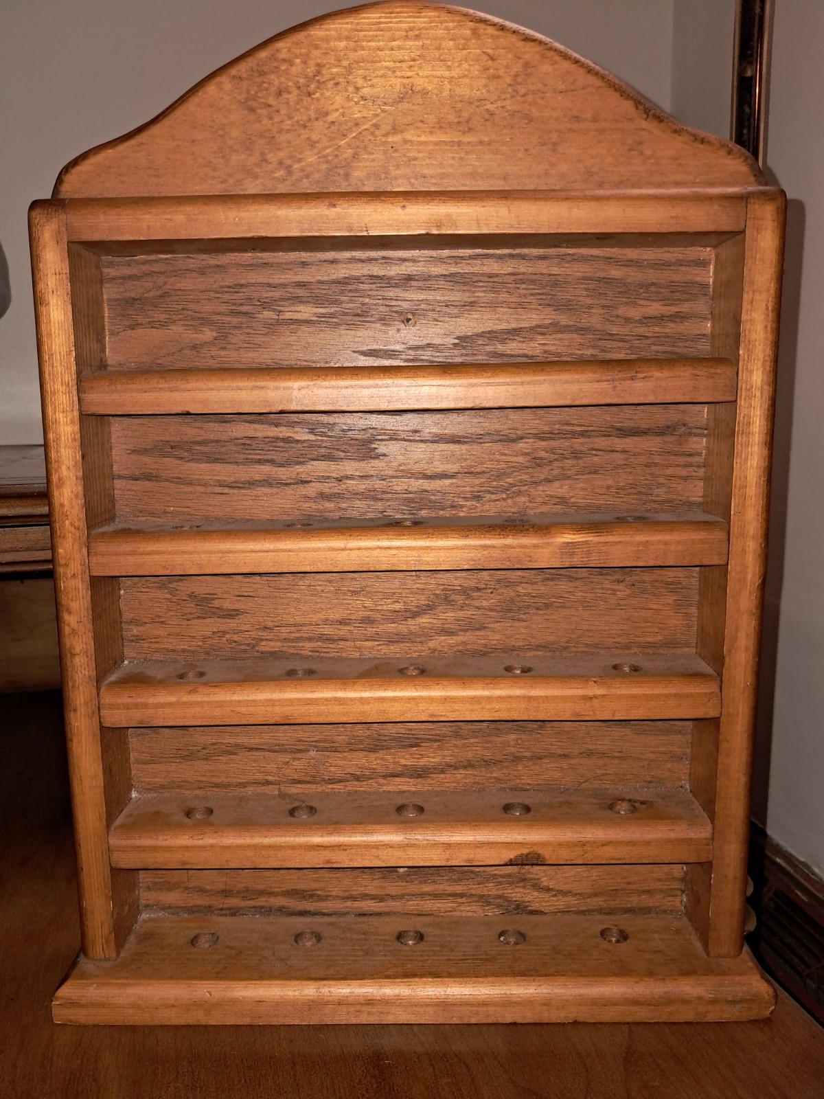 Wooden Golf Ball Display Case Shelf Rack Stand 25 PC