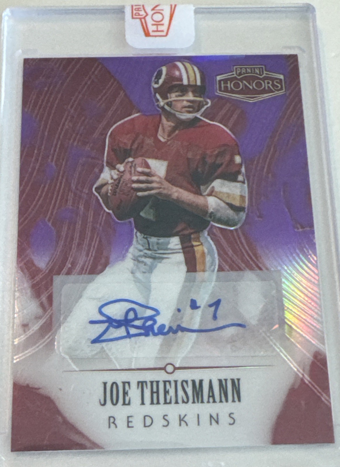 Joe Theismann 2020 Panini Honors Football Purple Prizm AUTO Sealed 5/5 SSP