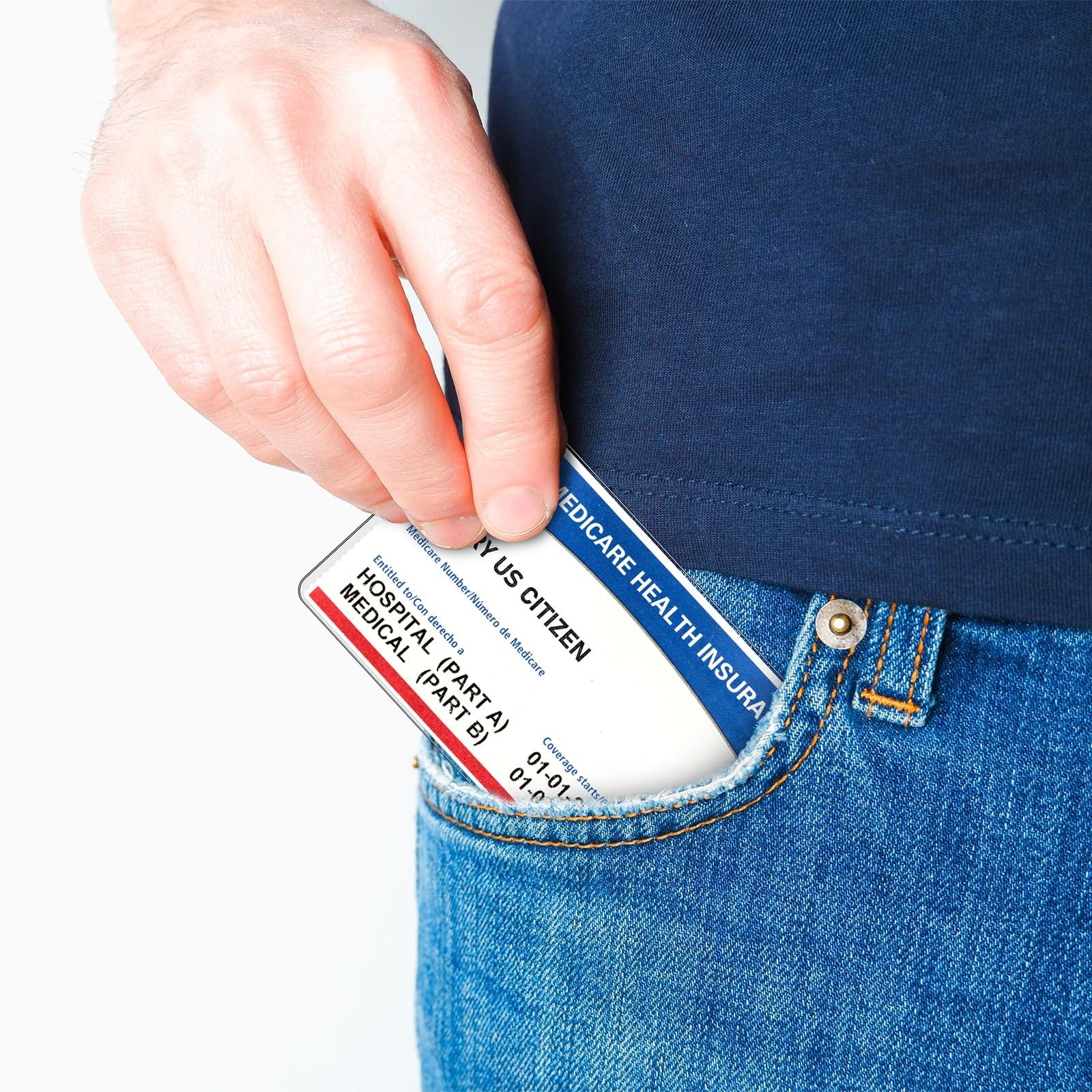 200 Clear PVC Medicare Card Holder Sleeves — 12 Mil Waterproof Vaccine Protector