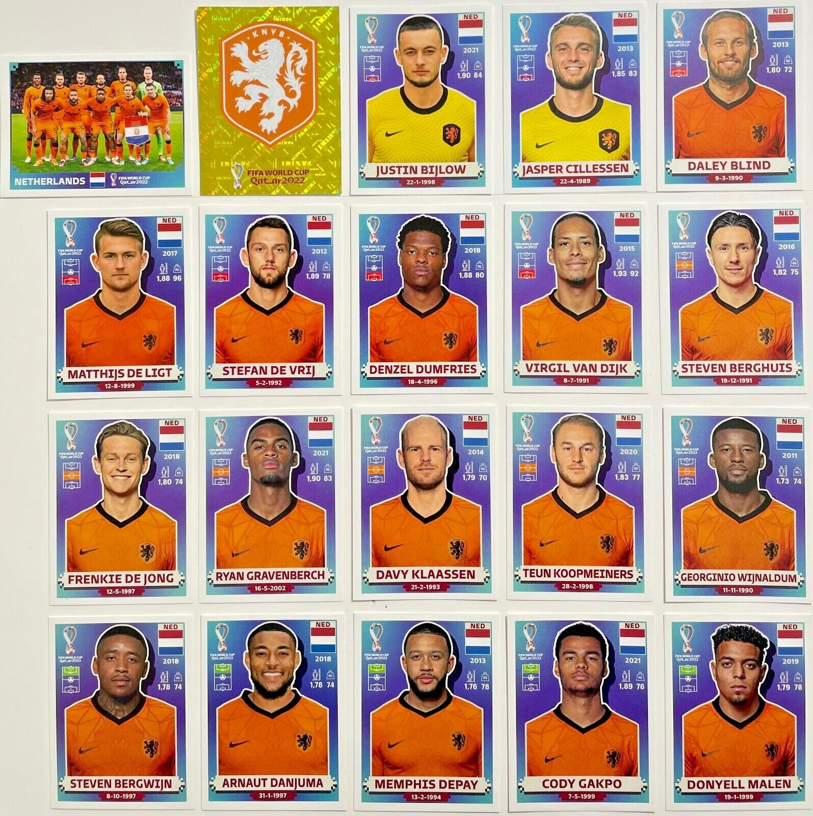Panini FIFA World Cup Qatar 2022 | COMPLETE TEAM SET | All 20 (PICK YOUR SET)