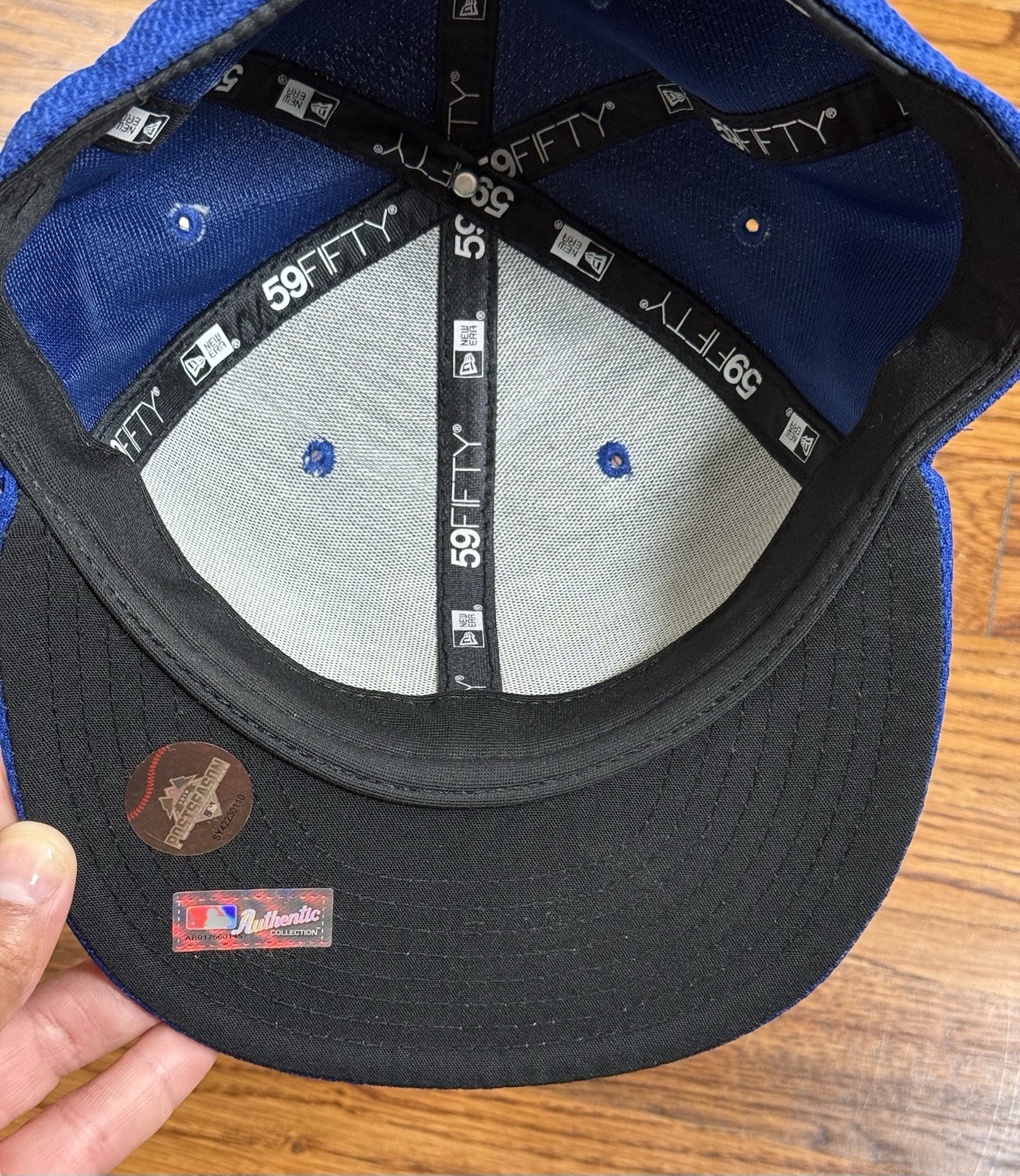 New Era 59fifty New York Mets Fitted Hat Blue World Series 2015 Men’s Size 7