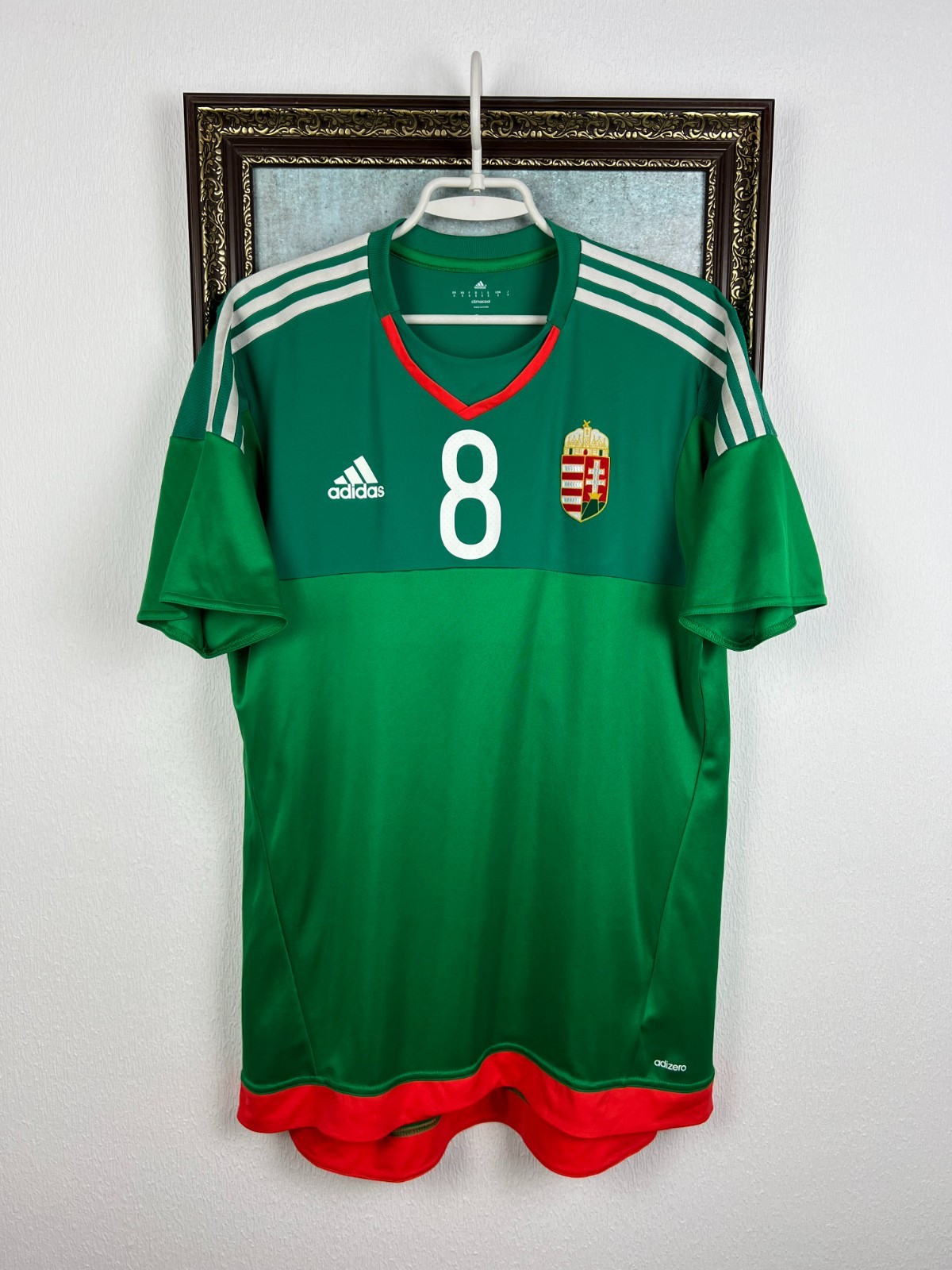 Hungary football shirt 2014 Soccer Adidas Player Issue Jersey Mens Trikot Sz XL
