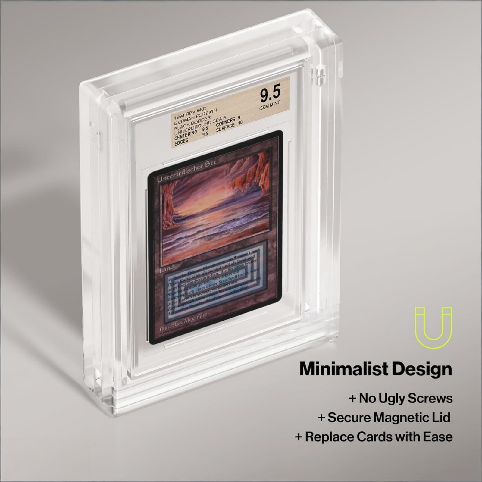 Waterproof-Resistant Acrylic Case For New Gen BGS Slabs Museum-Quality US Stock