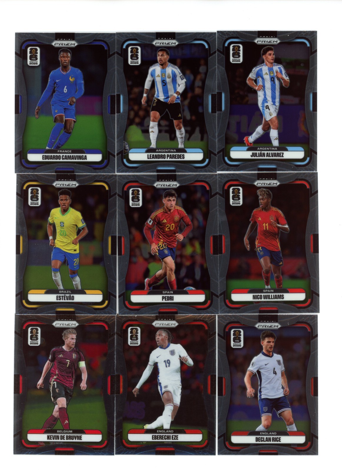 2026 Panini Prizm FIFA World Cup Soccer Base Card #1-249 Build Pick Your Card