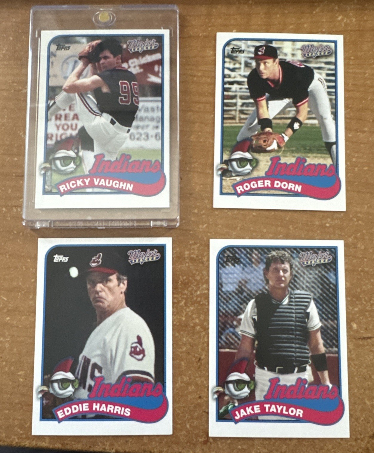 2014 Topps Archives MAJOR LEAGUE Movie 4 Card Complete Set Cleveland Indians