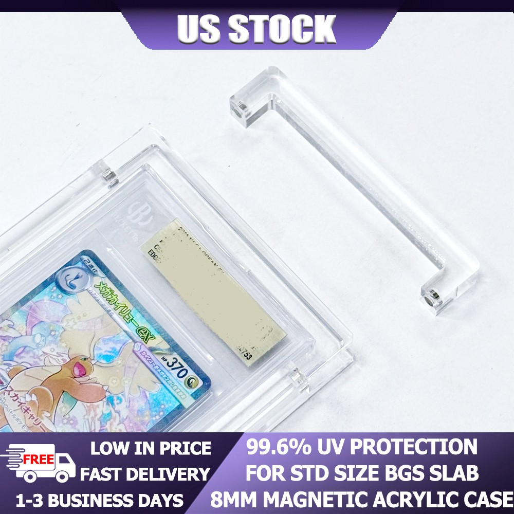 8mm Magnetic Acrylic Case For BGS Standard Slab 99.6% UV Protection New Gen US