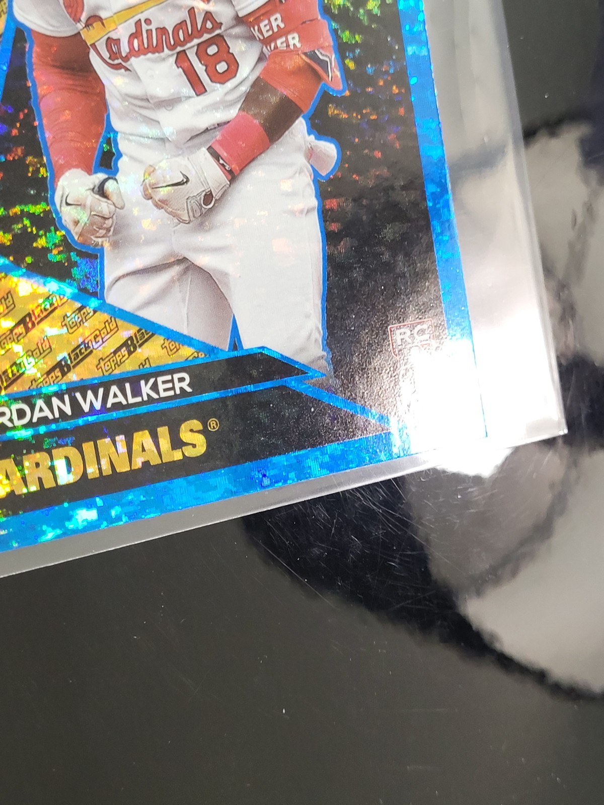 2023 Topps Black Gold blue border SP Jordan Walker rookie READ