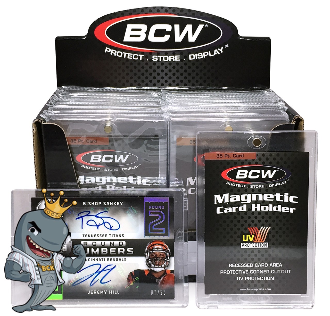 BCW Magnetic 35pt Card Holder 20ct Box — $1.67/Magnet FREE SHIP