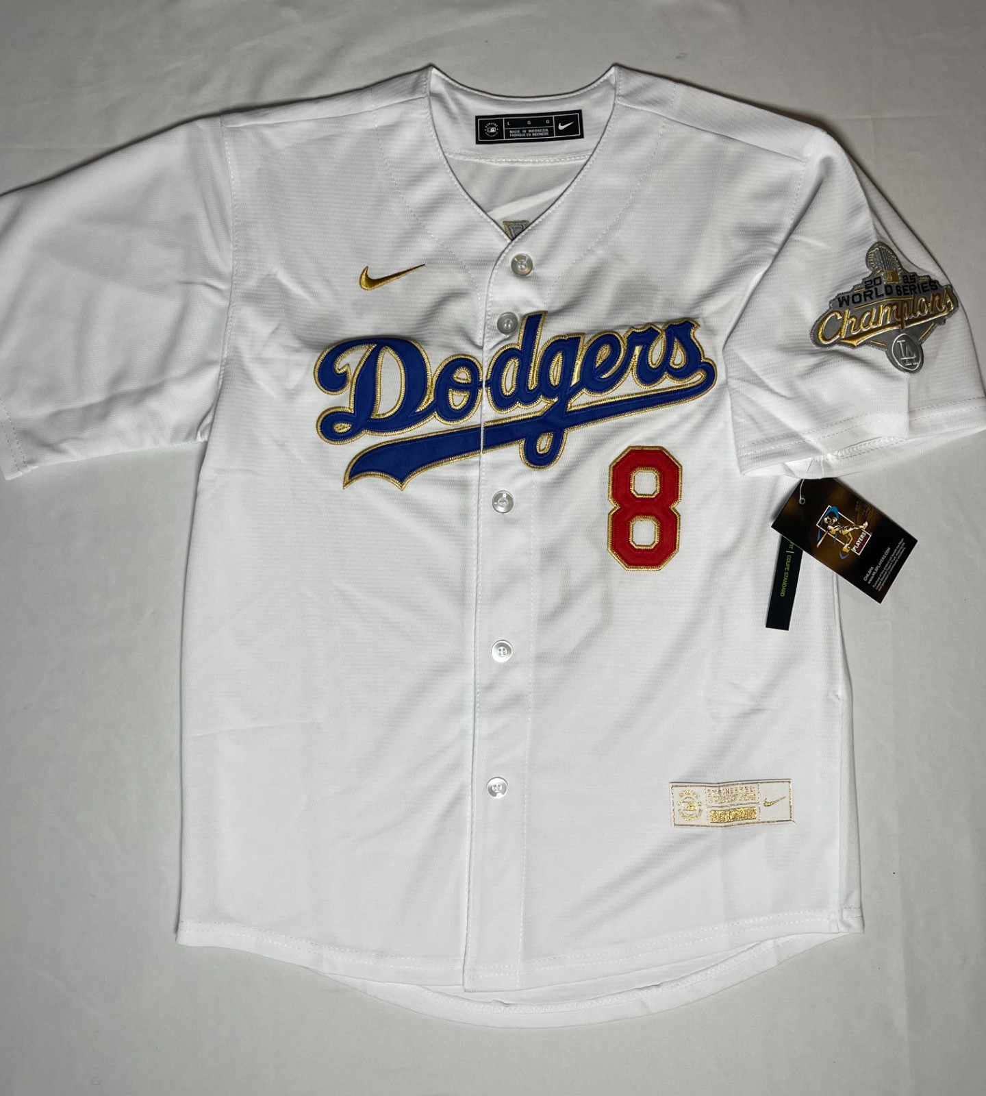 Los Angeles Dodgers Enrique ‘Kike’ Hernandez #8 Woman’s Gold Collection Jersey