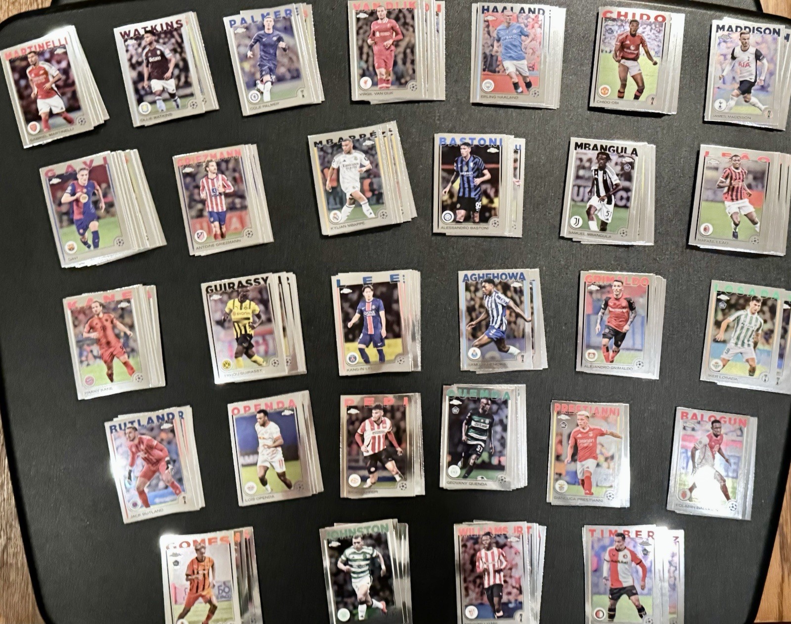 2024-25 Topps Chrome UEFA Club Tournaments — COMPLETE Base Set (all 200 sorted)
