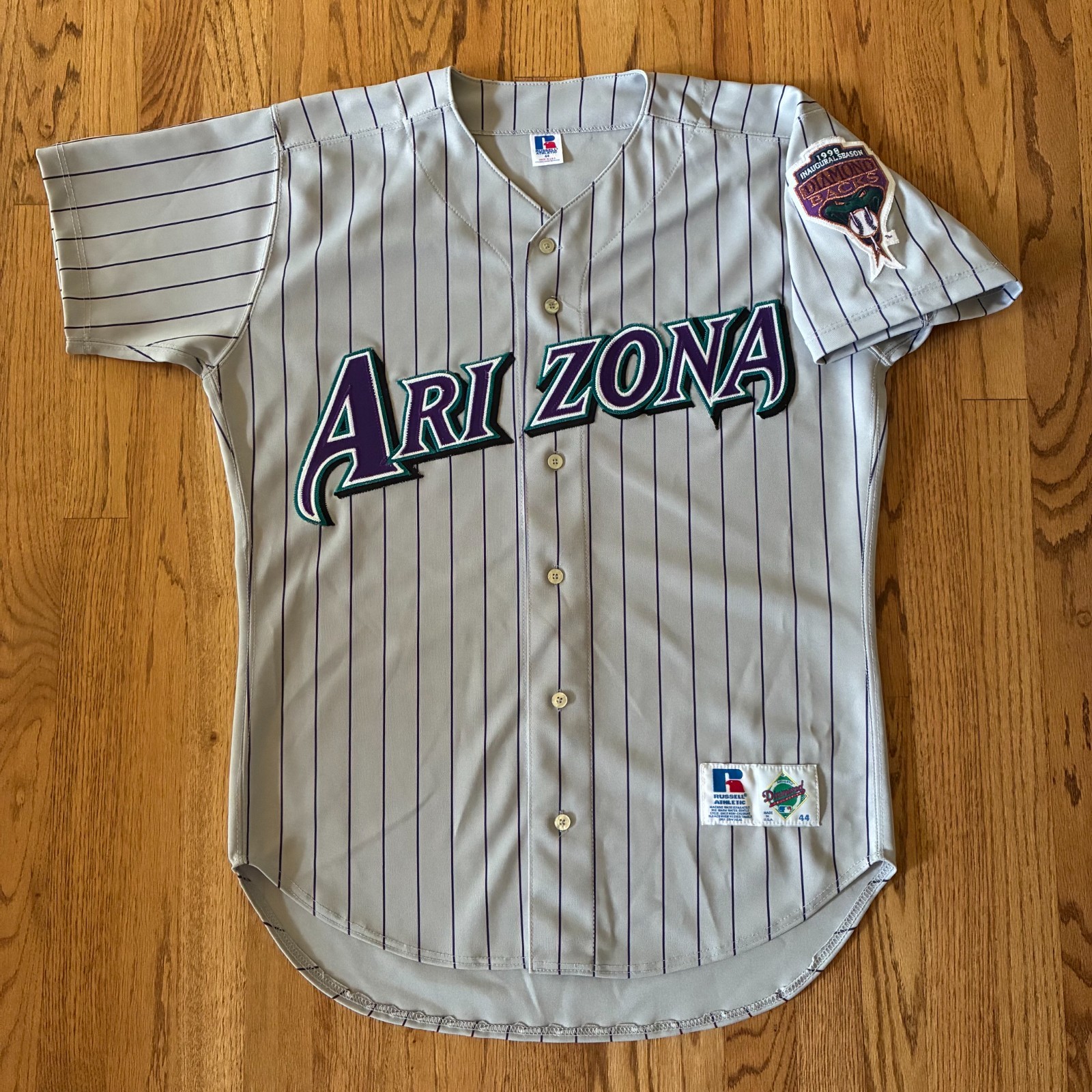 1998 Arizona Diamondbacks Russell Athletic Diamond Collection Jersey sz 44 L