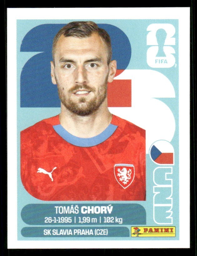 2026 USA Fifa World Cup Panini Sticker TOMAS CHORV Czechia CZE17