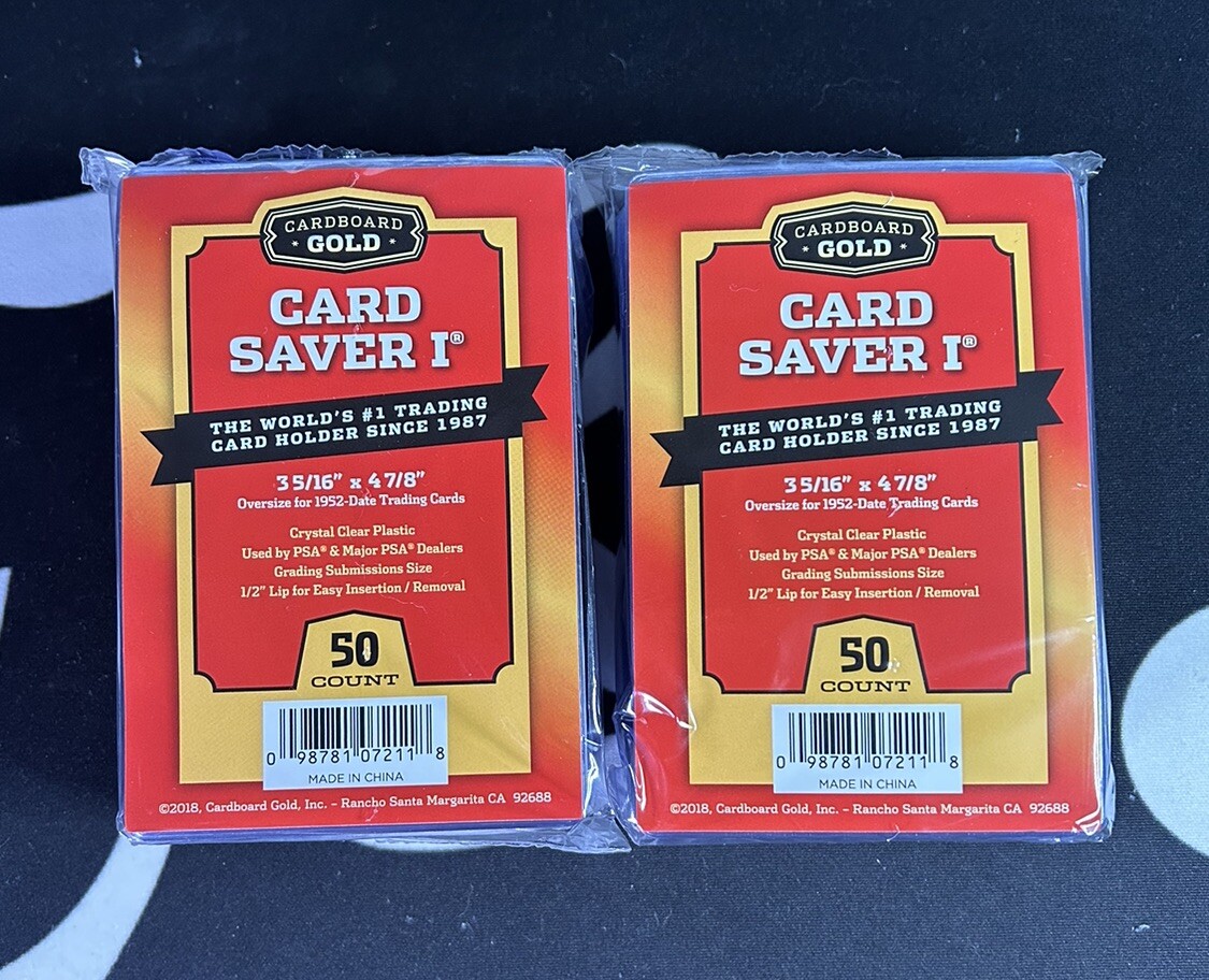 Cardboard Gold Card Saver I — Semi-Rigid Card Holders — 100 Count — PSA