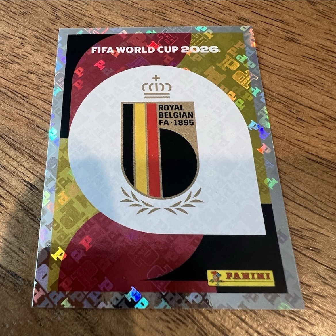 Panini FIFA World Cup 2026 Sticker BEL 1 Belgium Team Badge Logo