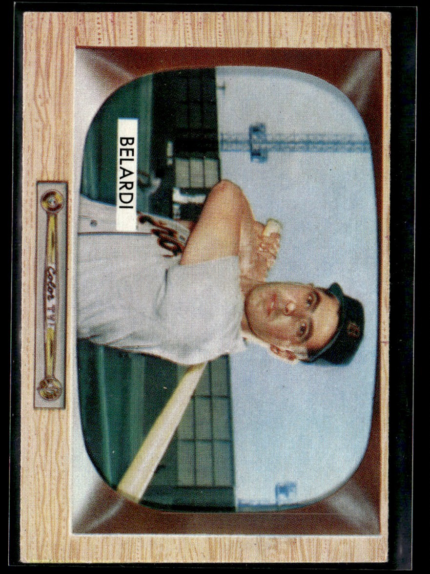 1955 Bowman Wayne Belardi Rookie Detroit Tigers #36