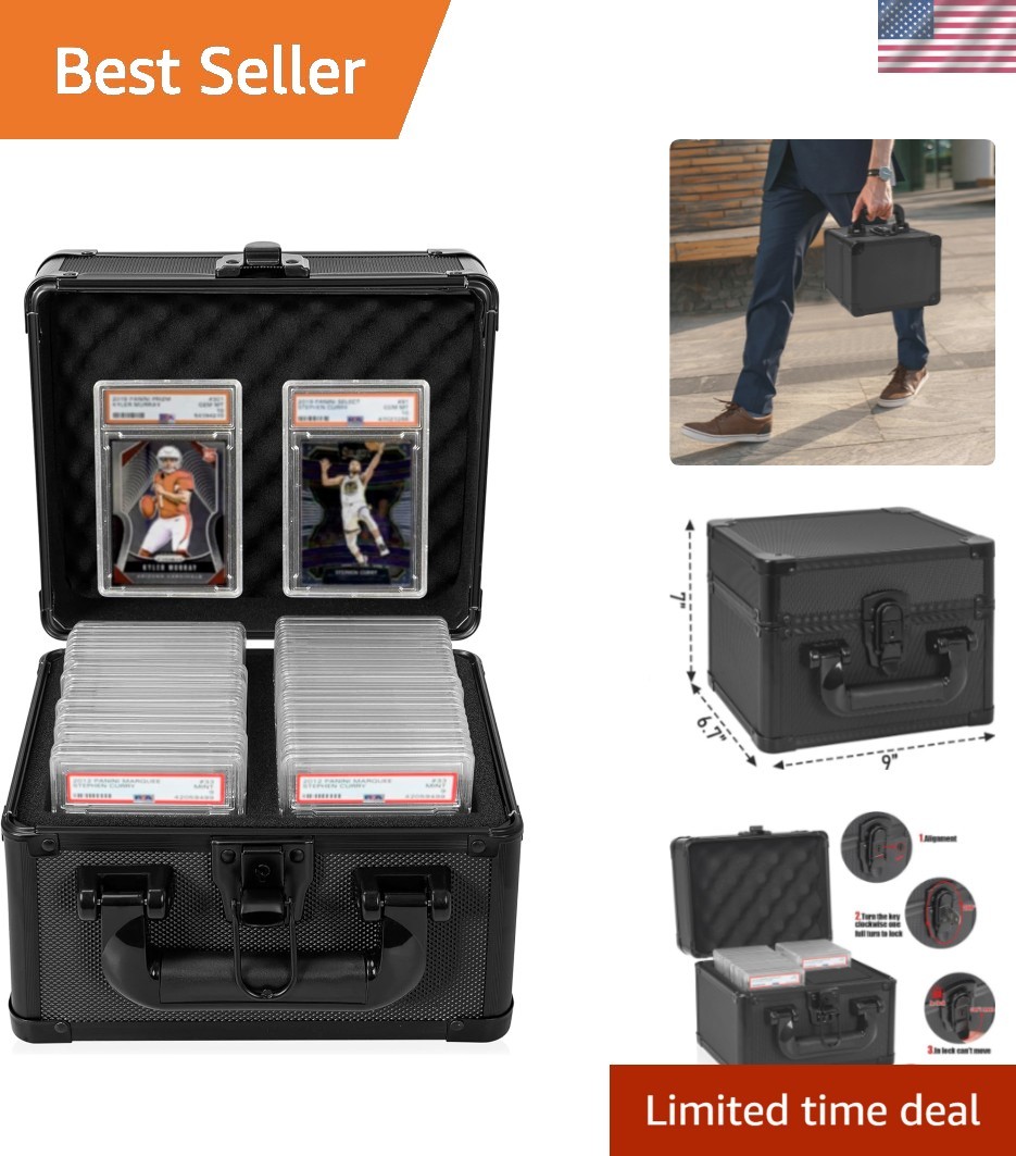Graded Card Case — Aluminum Alloy Graded Card Storage Box Compatible with 40 …