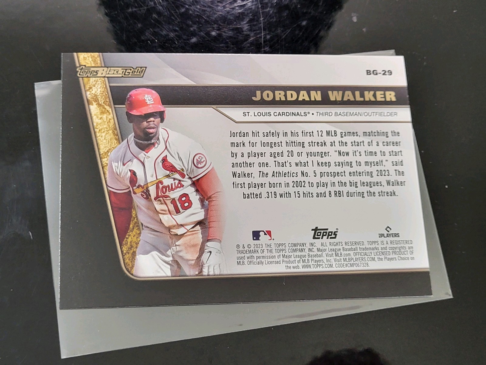 2023 Topps Black Gold blue border SP Jordan Walker rookie READ