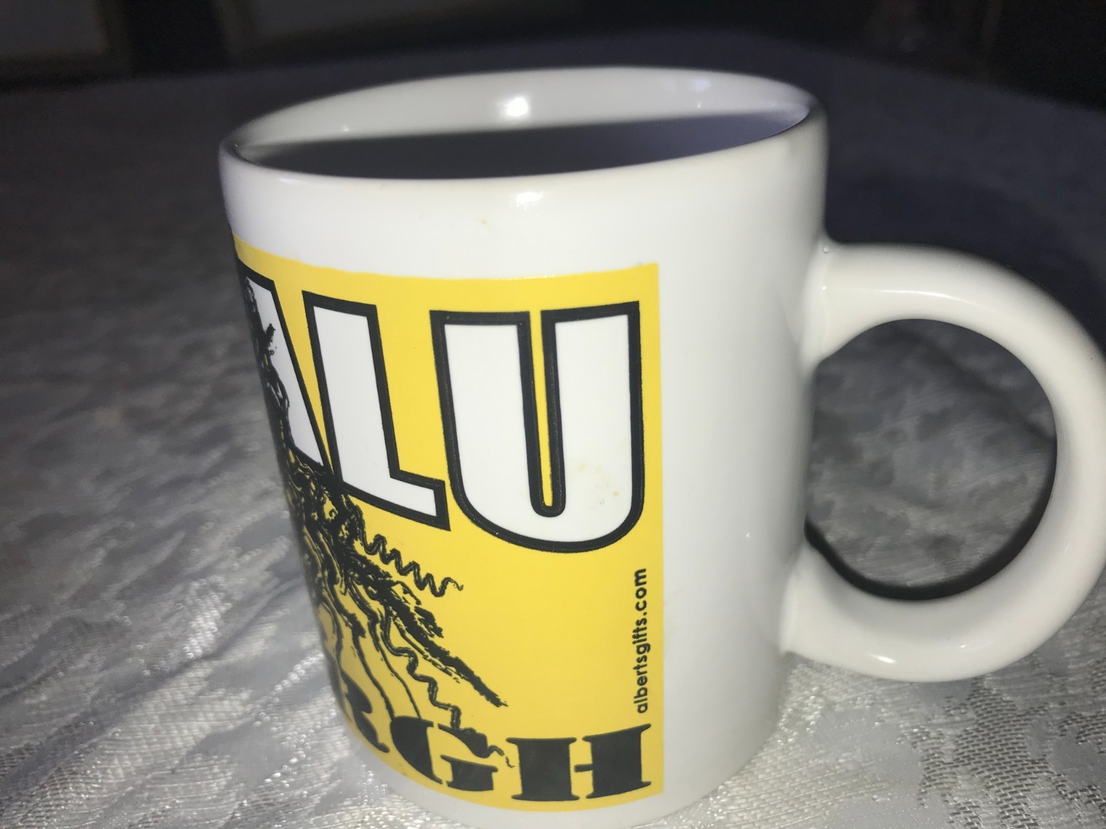RARE Hair TROY POLAMALU #43 Albert Elovitz PITTSBURGH STEELER 10oz Black MUG 3¾»