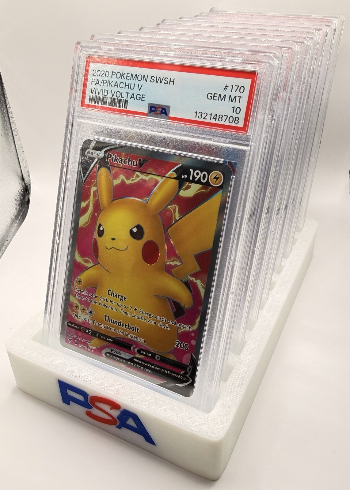 PSA Slab Case Display Holder for Graded Cards Storage Box Holds 10 PSA Slabs