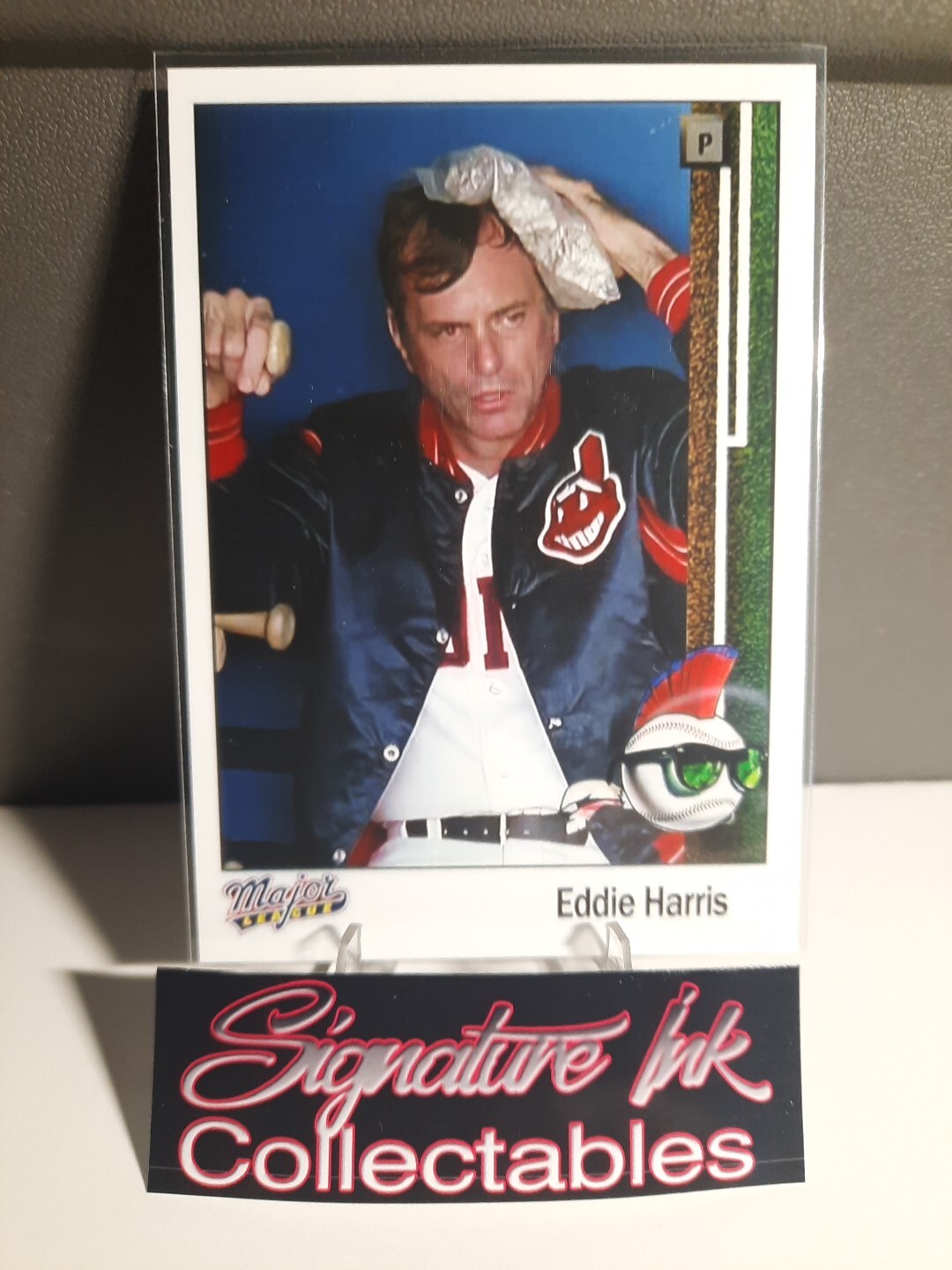 Eddie Harris / Chelcie Ross Custom Art Card — Major League Movie — Raw card