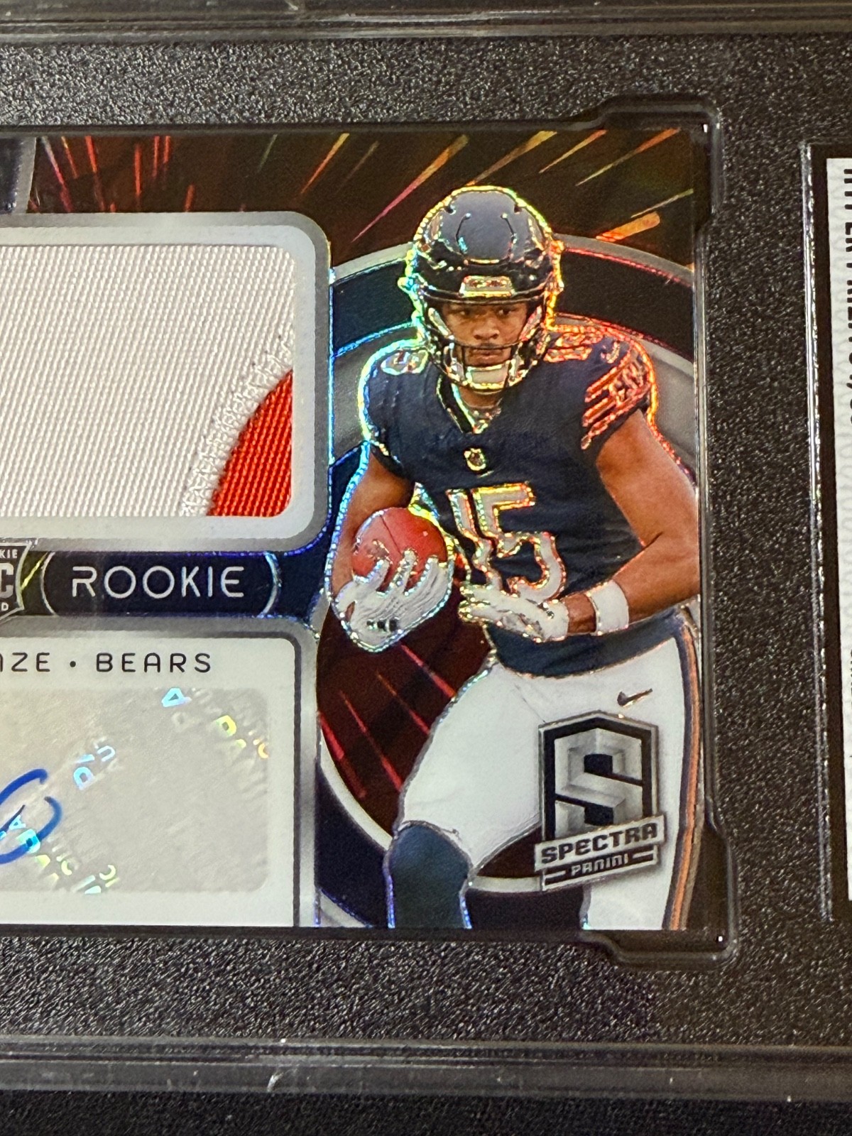 2024 Panini Spectra Hyper Prizm ROME ODUNZE Radiant Rookie RPA /60 Auto Patch