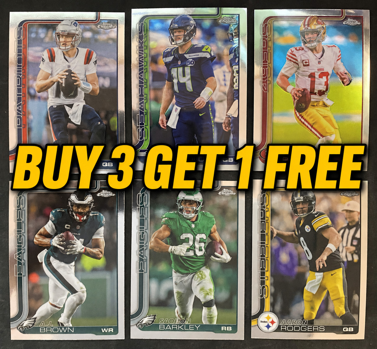 2025 Topps Chrome Football Base Vets You Pick Complete Your Set #201-300