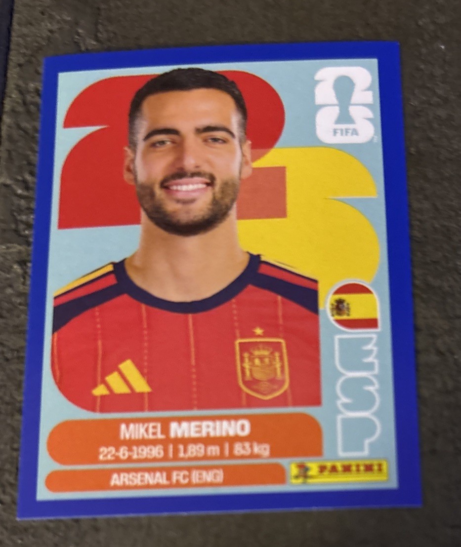 Mikel Merino — Blue — Panini FIFA World Cup 2026 Sticker #ESP14 Spain