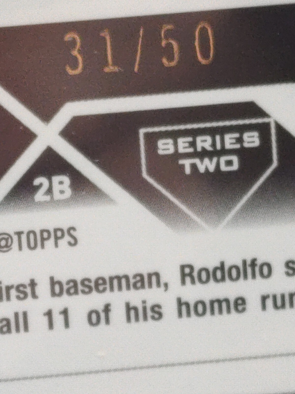 2023 Topps Series 2 — #484 RODOLFO CASTRO Father’s Day Blue parallel — 30/50