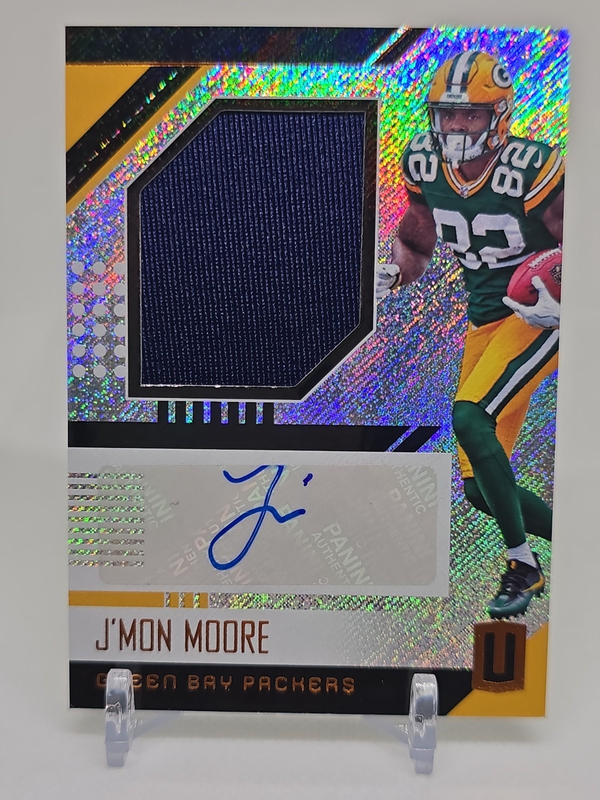 2018 Panini Unparalleled Rookie Jersey Autographs J’Mon Moore #RJA-JM patch auto
