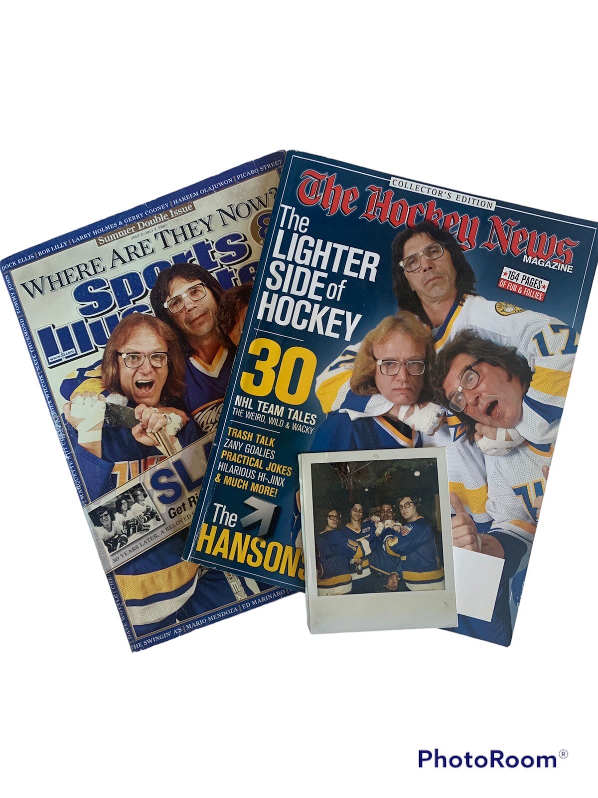 THE HOCKEY NEWS/SPORTS ILLUSTRATED HANSON BROTHERS COLLECTOR’S EDITIONS w/Photo