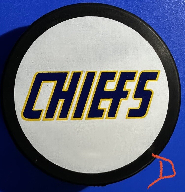 Charlestown Chiefs (Movie-Slapshot) Hanson Brothers Souvenir Puck