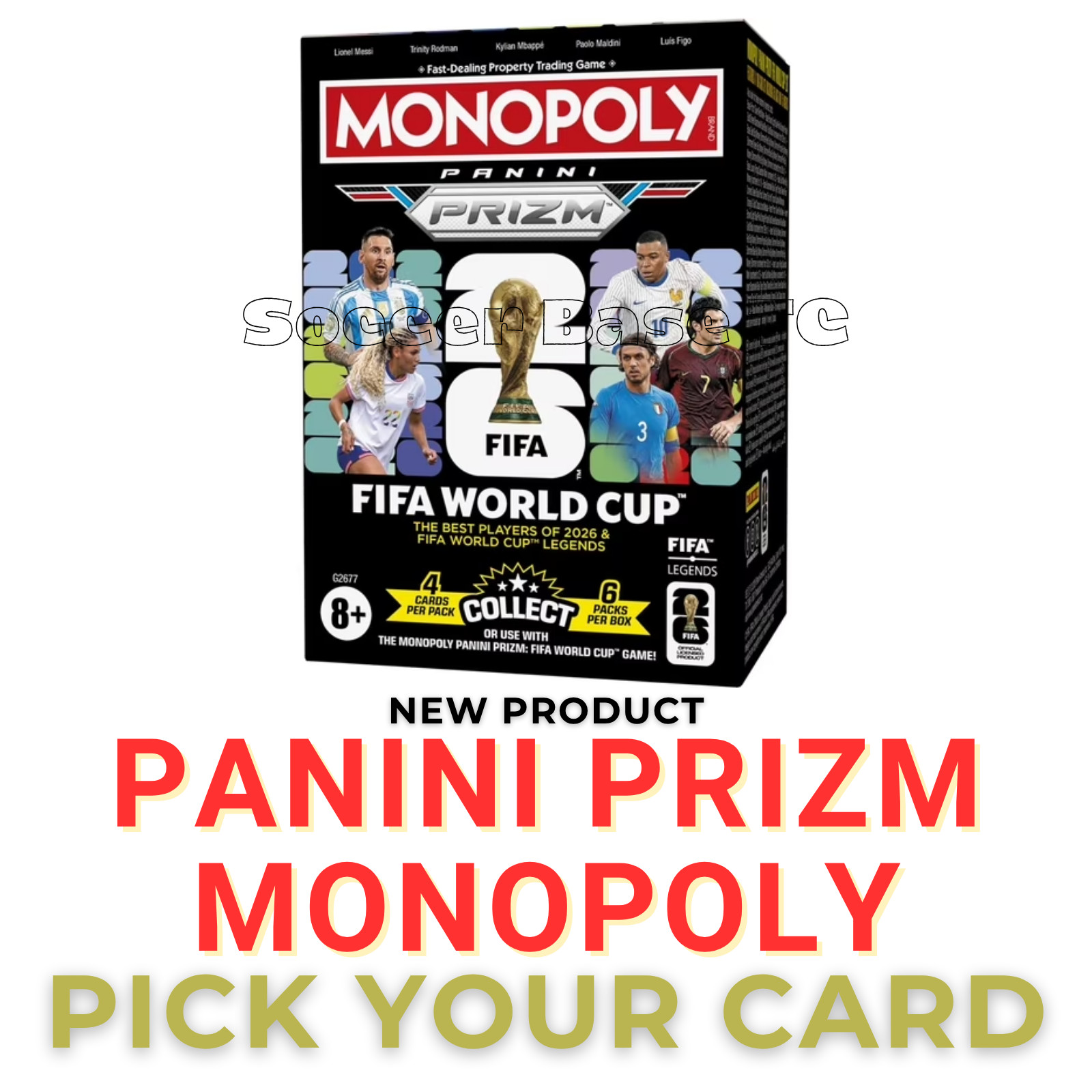 2026 Panini Prizm Monopoly World Cup — Pick Your Card 1-100 COMPLETE YOUR SET